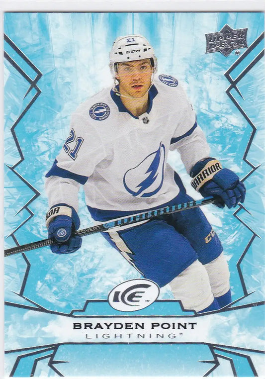 Hockey trading card of Brayden Point from Tampa Bay Lightning in Upper Deck Ice set