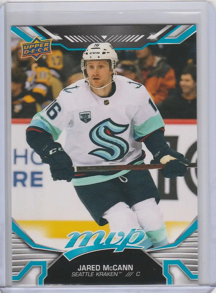 Hockey trading card of Jared McCann Seattle Kraken in 2022-23 Upper Deck MVP SP #209