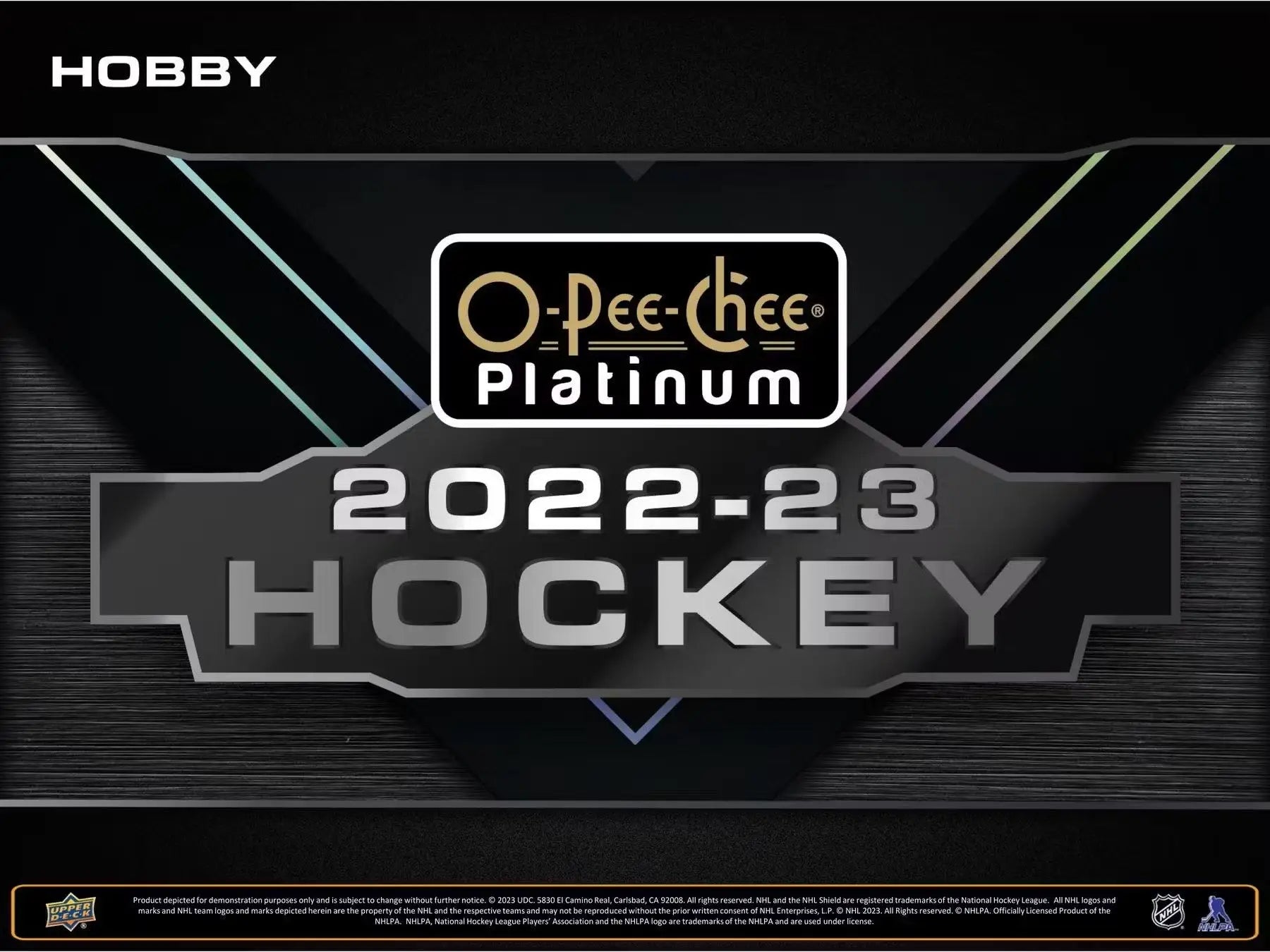 O-Pee-Chee Platinum 2022-23 Hockey box logo featuring marquee rookies and base set veterans