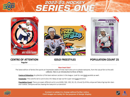 2022-23 Upper Deck Series 1 Hockey Hobby Box - Sports Cards - Hockey Sealed