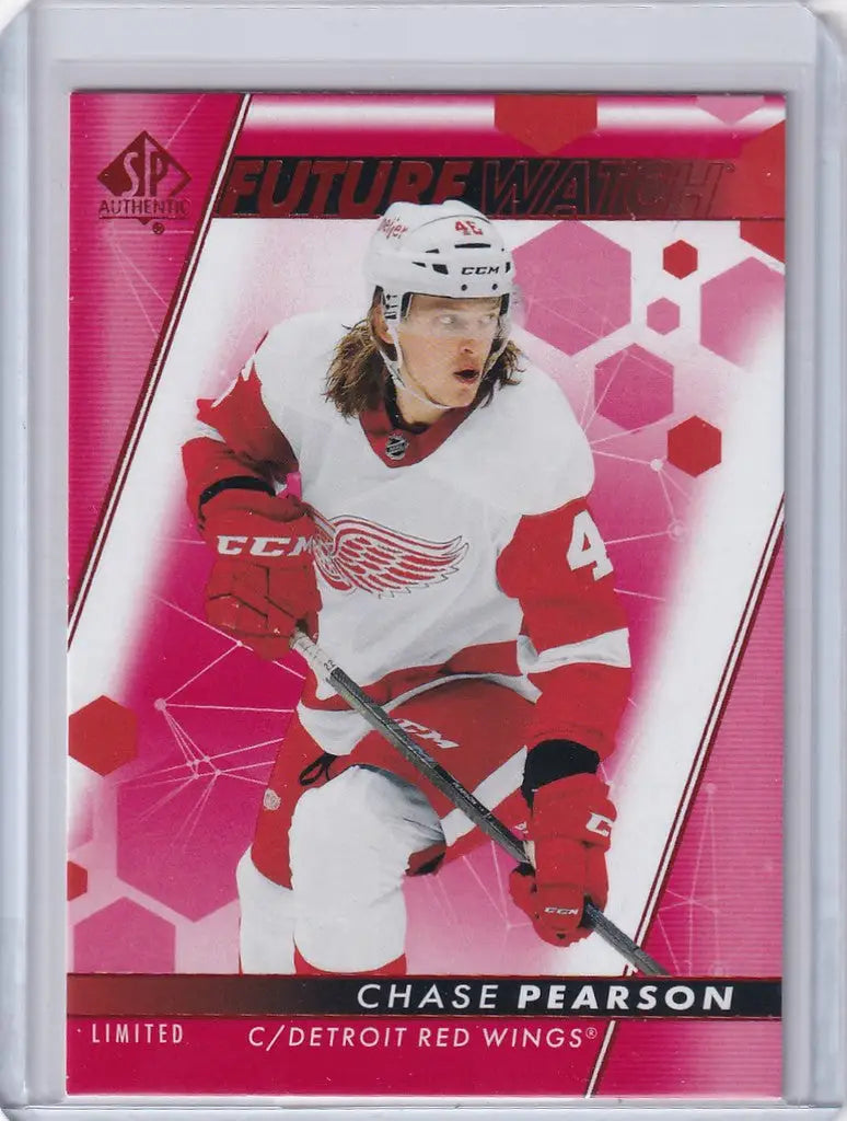 Hockey trading card of Chase Pearson from Upper Deck for Detroit Red Wings fans