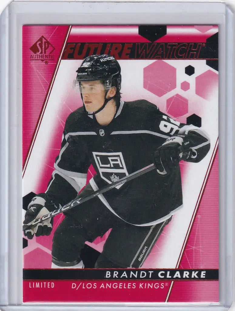 Hockey trading card of Brandt Clarke from the Los Angeles Kings 2022-23 Upper Deck