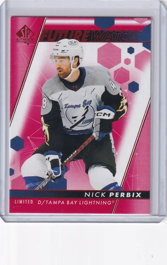 Hockey trading card of Nick Perbix from the 2022-23 Upper Deck Tampa Bay Lightning series