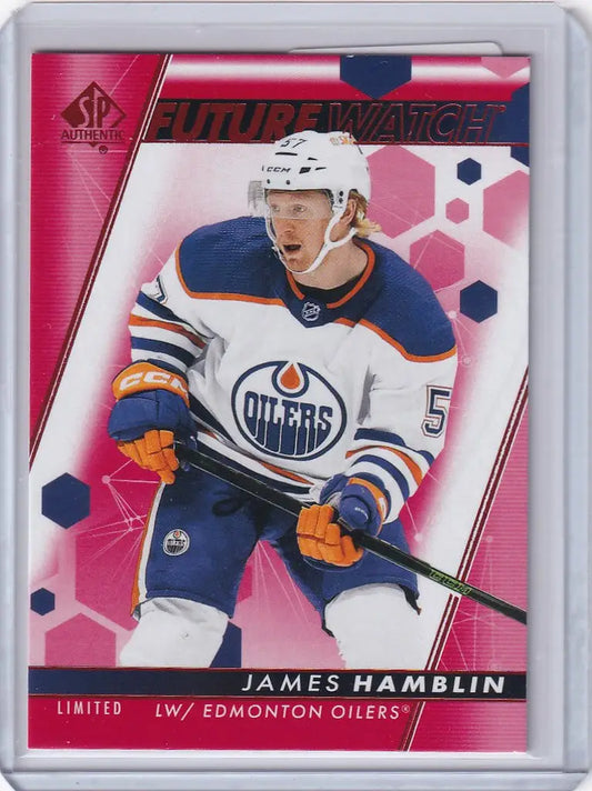 2022-23 Upper Deck SP Authentic Red #193 James Hamblin Edmonton Oilers trading card