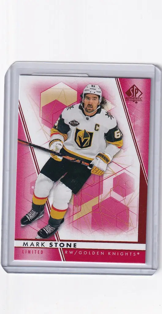 Hockey trading card of Mark Stone from the Vegas Golden Knights Upper Deck collection