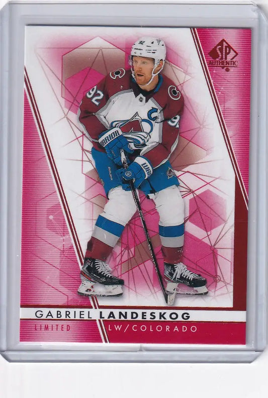 Hockey trading card of Gabriel Landeskog from Colorado Avalanche Upper Deck series