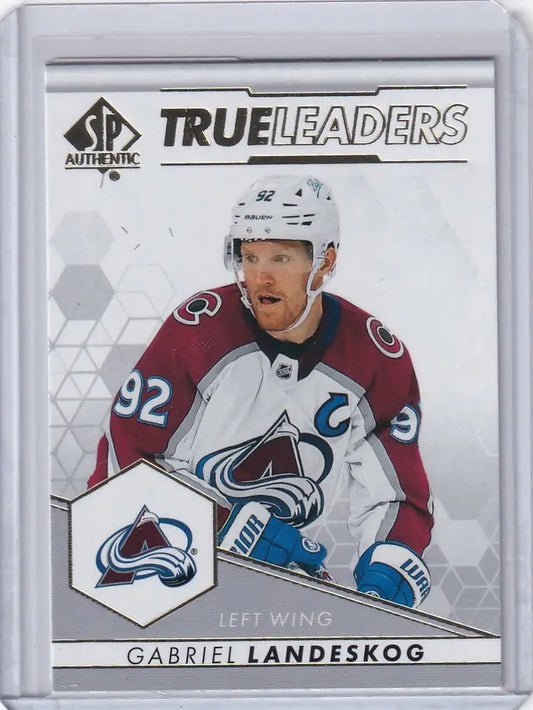 Hockey trading card of Gabriel Landeskog from Colorado Avalanche Upper Deck SP Authentic