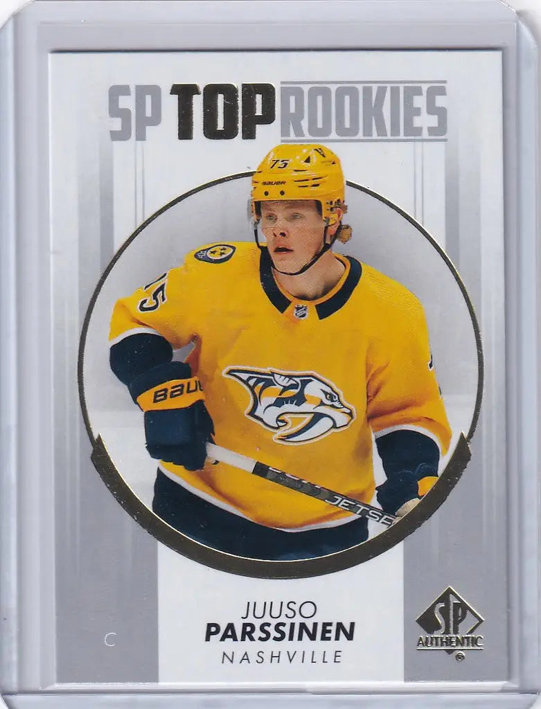 Hockey trading card of Juuso Parssinen for the Nashville Predators, 2022-23 Upper Deck