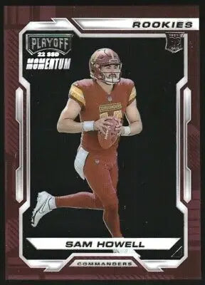 Sam Howell 2022 Panini Chronicles Playoff Momentum Rookies football card for collectors