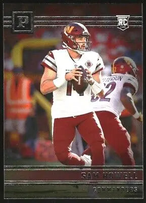 Sam Howell rookie card from 2022 Panini Chronicles Panini #5 Washington Commanders NM-MT