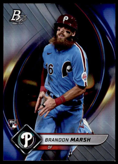 Brandon Marsh 2022 Bowman Platinum mint RC rookie baseball card in original gloss finish