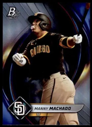 Manny Machado 2022 Bowman Platinum baseball card with original gloss, Padres ID 49965