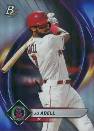 Jo Adell baseball card from 2022 Bowman Platinum with original gloss, Angels ID:51674