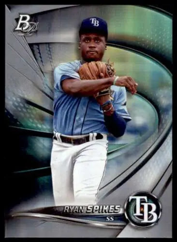 Ryan Spikes baseball card from 2022 Bowman Platinum Top Prospects with original gloss