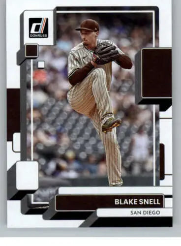 Blake Snell 2022 Donruss baseball card featuring original gloss with Padres logo