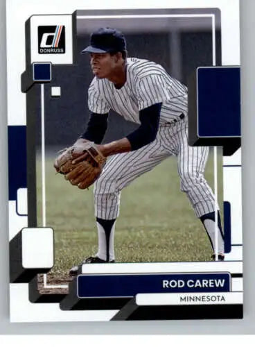 Rod Carew baseball card from 2022 Donruss, original gloss features Twins legend