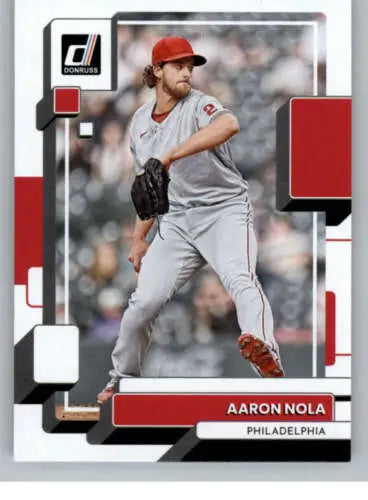 Aaron Nola baseball card 2022 Donruss #189 original gloss NM-MT Phillies Simply Sandoval