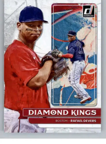 Rafael Devers baseball card from 2022 Donruss Diamond Kings with original gloss finish