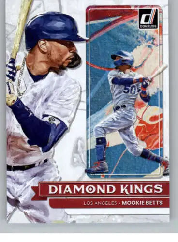 Mookie Betts 2022 Donruss Diamond Kings baseball card with original gloss finish