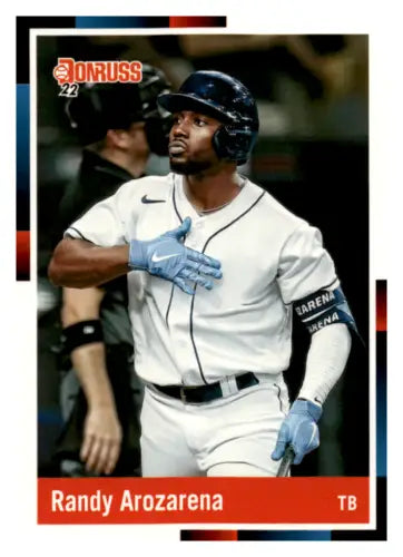 Randy Arozarena baseball card featuring original gloss from 2022 Donruss set