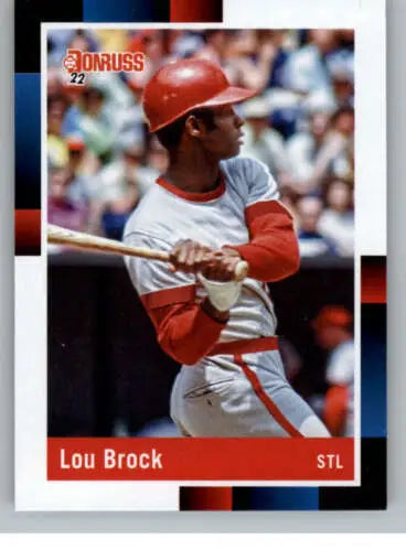 Lou Brock baseball card in St. Louis Cardinals uniform featuring original gloss design