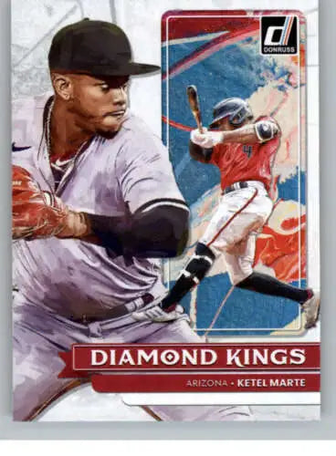 2022 Donruss #30 Ketel Marte Diamond Kings card with original gloss from Diamondbacks