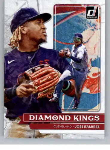 2022 Donruss #7 Jose Ramirez Diamond Kings baseball card with original gloss finish