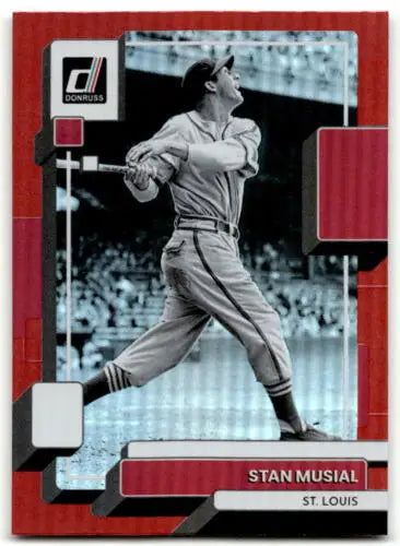 2022 Donruss Holo Red Stan Musial baseball card with original gloss and NM-MT condition