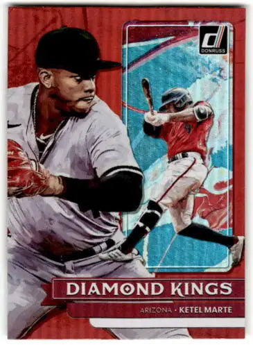 Ketel Marte baseball card from 2022 Donruss Holo Red featuring original gloss design