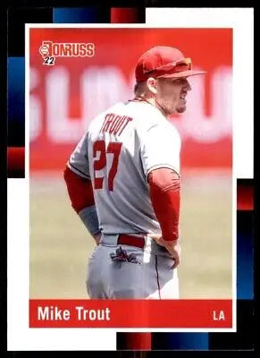 Mike Trout baseball card from 2022 Donruss Retro 1988 Los Angeles Angels #265