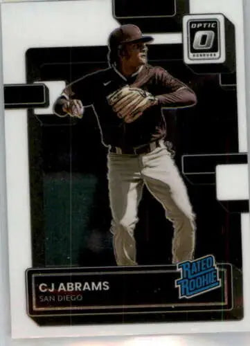 CJ Abrams 2022 Donruss Optic Rated Rookie baseball card with original gloss finish