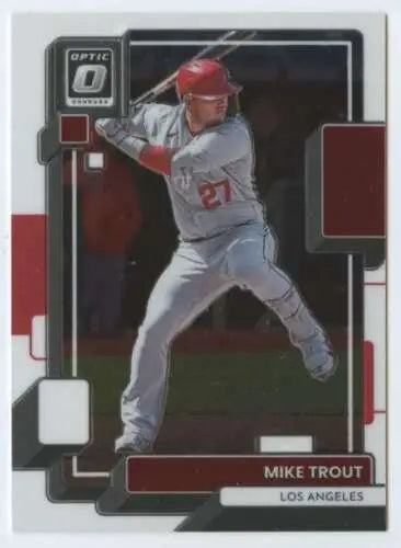 Mike Trout baseball card from 2022 Donruss Optic with original gloss, NM-MT Angels ID:52528