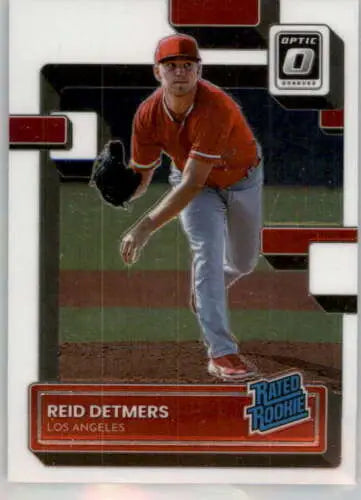 Reid Detmers baseball card from 2022 Donruss Optic with original gloss features