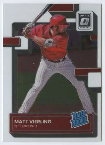 Matt Vierling Donruss Optic baseball card featuring original gloss NM-MT RC Rookie Phillies