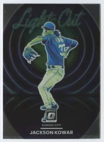 Jackson Kowar baseball card from 2022 Donruss Optic Lights Out with original gloss finish