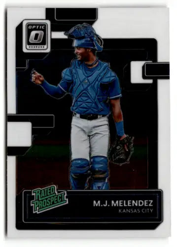 2022 Donruss Optic Rated Prospects #25 M.J. Melendez baseball card with original gloss