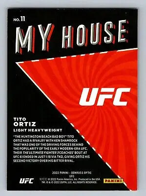 Tito Ortiz trading card from 2022 Donruss Optic UFC My House collection