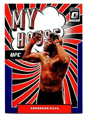 Anderson Silva trading card from 2022 Donruss Optic UFC My House Purple Prizm