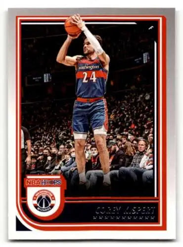 2022 Hoops #116 Corey Kispert Washington Wizards Basketball Card with original gloss