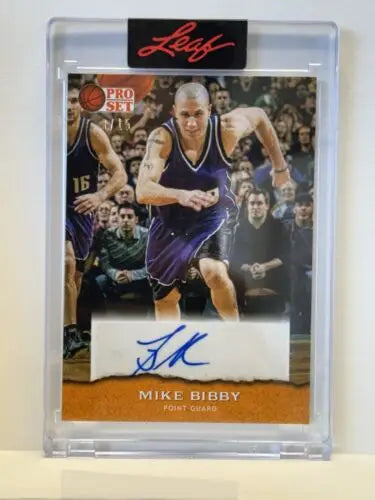 Signed Mike Bibby basketball trading card from Leaf Pro Set Multi Sport in Kings uniform