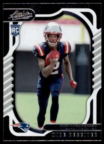 Football trading card of Tyquan Thornton in a New England Patriots uniform, Panini Absolute