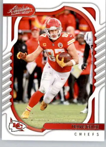 2022 Panini Absolute #37 Travis Kelce trading card in Near Mint condition with original gloss