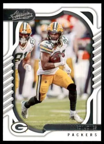 Aaron Jones football card from 2022 Panini Absolute with original gloss finish