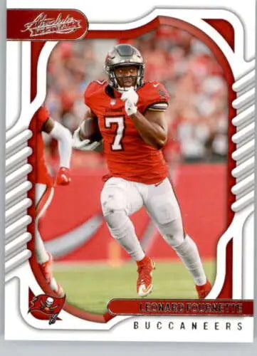 Leonard Fournette Buccaneers football card from 2022 Panini Absolute with original gloss