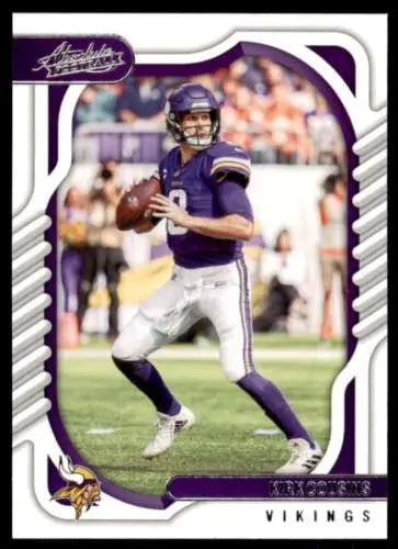 Kirk Cousins football card from 2022 Panini Absolute with original gloss, Vikings