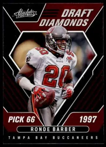 2022 Panini Absolute Draft Diamonds Ronde Barber football card with original gloss finish