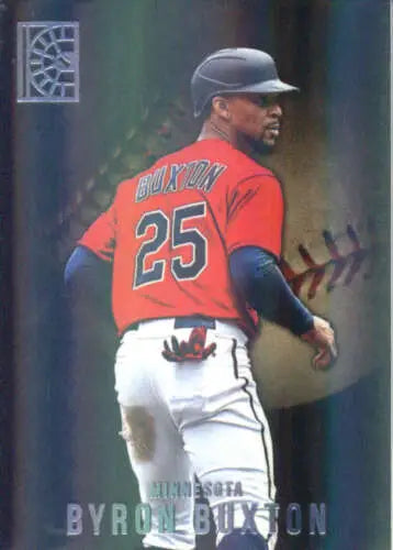 Byron Buxton baseball card from 2022 Panini Capstone with original gloss finish