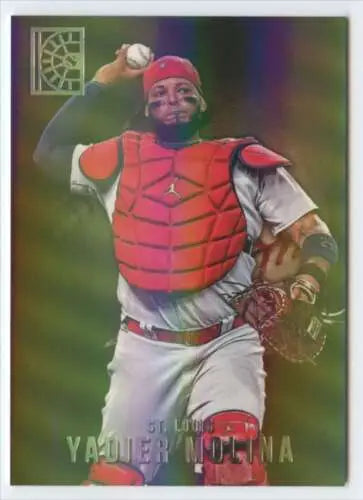 2022 Panini Capstone #99 Yadier Molina baseball card with original gloss from Cardinals