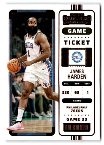 James Harden 2022 Panini Contenders Game Ticket Bronze basketball card NM-MT 76ers