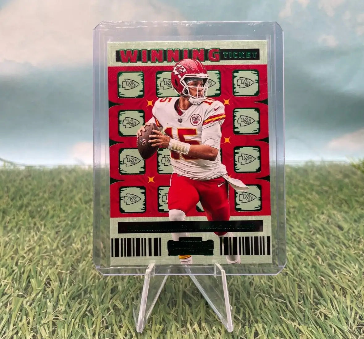 Patrick Mahomes football card from 2022 Panini Contenders for Kansas City Chiefs